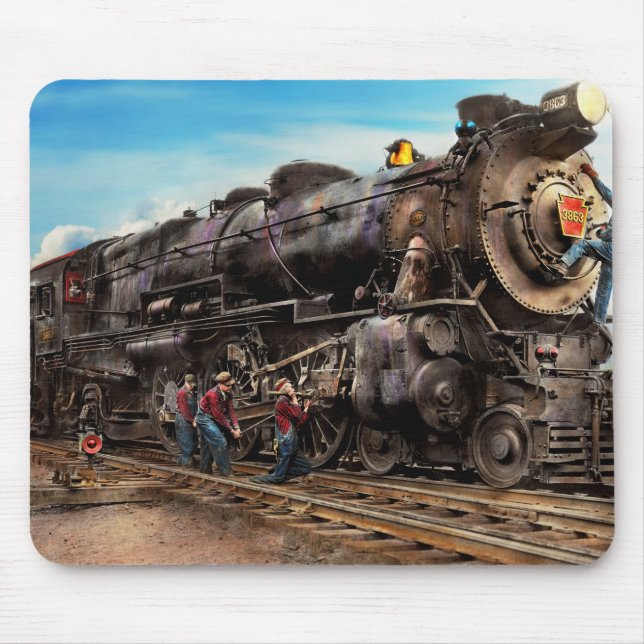 Train - Working on the railroad 1930 Mouse Pad (Front)