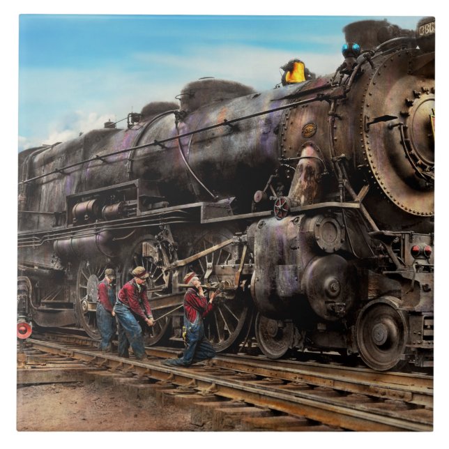 Train - Working on the railroad 1930 Tile (Front)