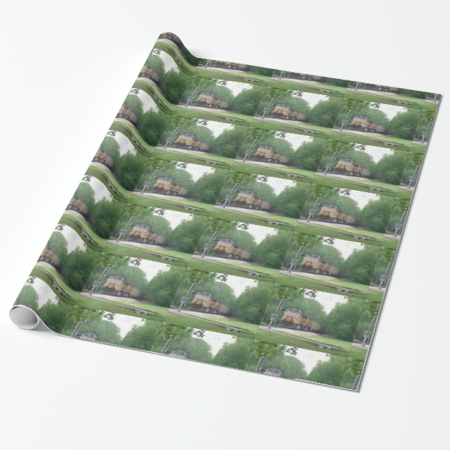 Train wrapping paper (Unrolled)