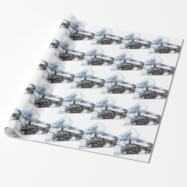 train wrapping paper (Unrolled)