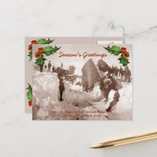 Train Wreck Holiday Postcard