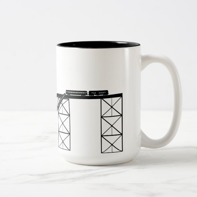 Train Wreck Two-Tone Coffee Mug (Right)