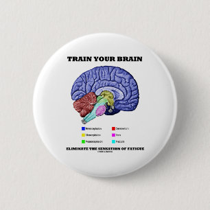 Train Your Brain Eliminate Sensation Of Fatigue 2 Inch Round Button