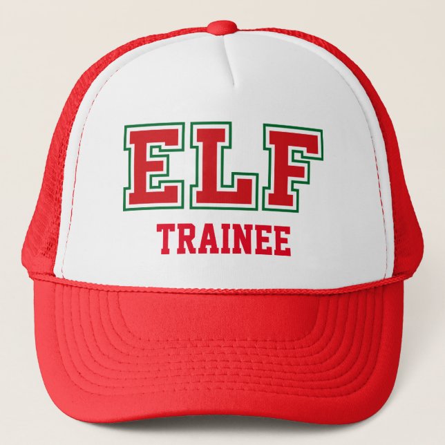 TRAINEE Christmas ELF Trucker Hat (Front)