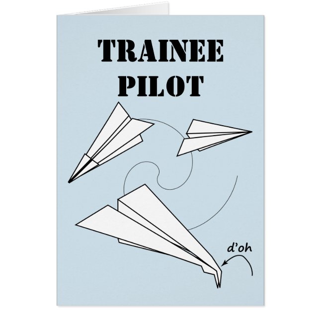 Trainee Pilot, Air Cadet, Paper Airplane (Front)