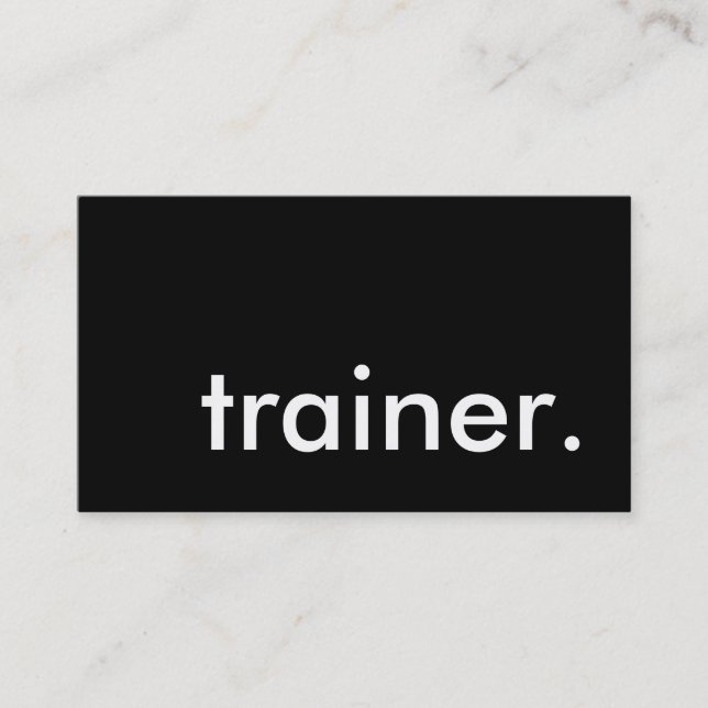 trainer. (colour customizable) business card (Front)