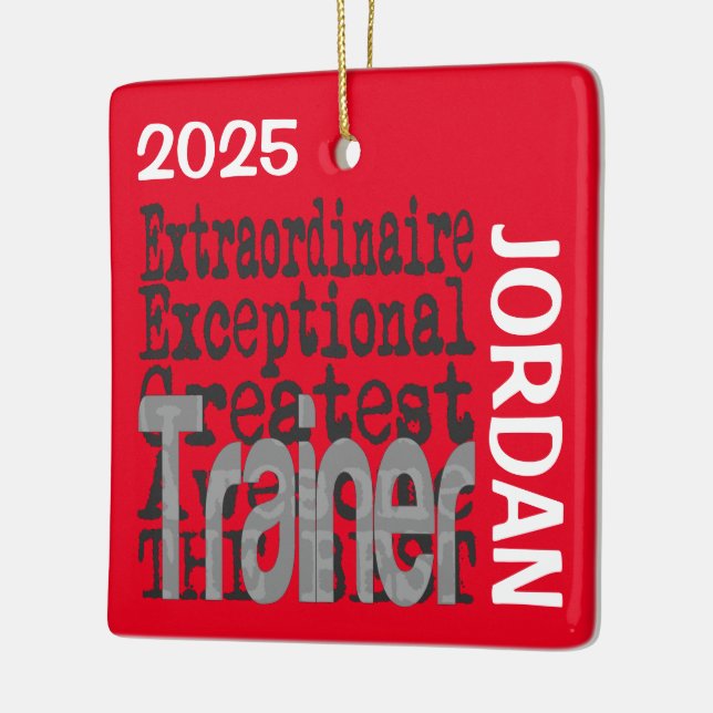 Trainer Extraordinaire CUSTOM Ceramic Ornament (Left)