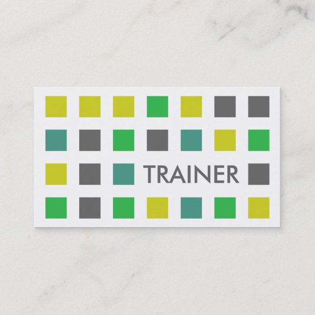 TRAINER (mod squares) Business Card (Front)