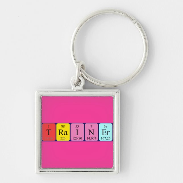Trainer periodic table name keyring (Front)