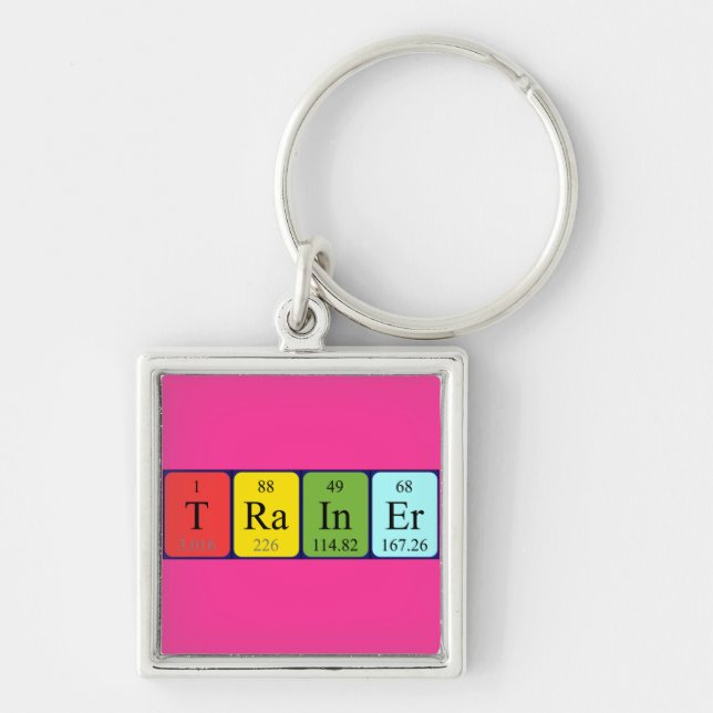 Trainer periodic table name keyring (Front)