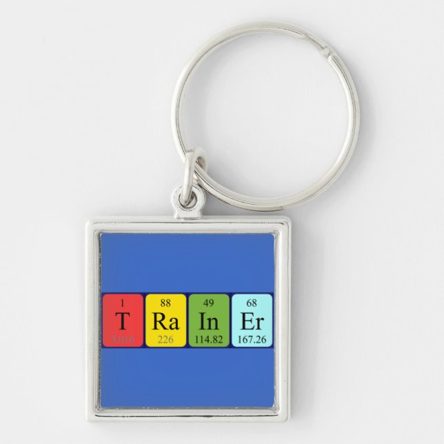 Trainer periodic table name keyring (Front)