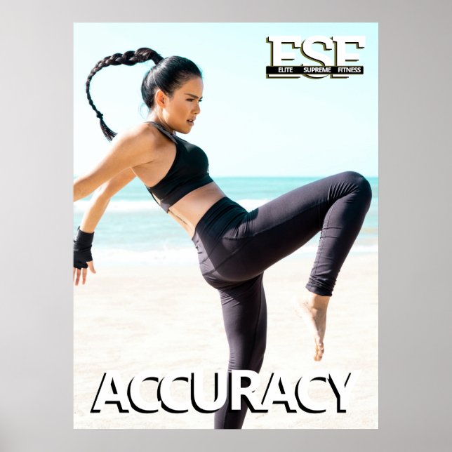 Training Fitness Business Logo Accuracy Poster (Front)