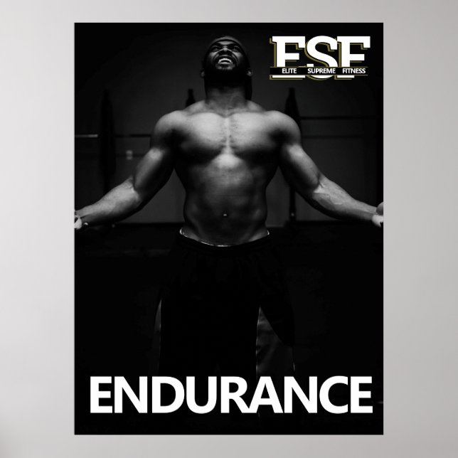 Training Fitness Business Logo Endurance Poster (Front)