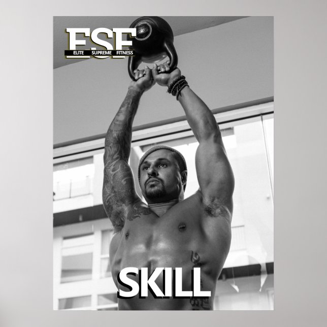 Training Fitness Business Logo Skill Poster (Front)