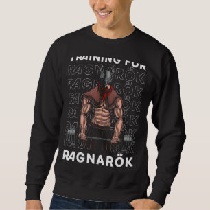 Training For Ragnarok Vikings Fitness Gym Norse Sweatshirt