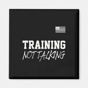 Training Not Talking Gym Quote Outfit Bodybuilder  Magnet