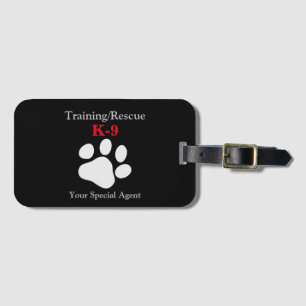 training / rescue  luggage tag