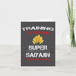 Training To Become A Super Saiyajin - Fun Fitness  Card