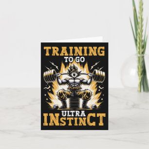 Training To Go Ultra Instinct Gym Weightlifting Bo Card