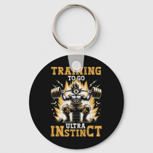 Training To Go Ultra Instinct Gym Weightlifting Di Keychain