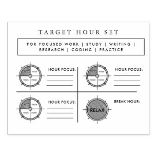 Training Your Focus Target Hour Set Rubber Stamp