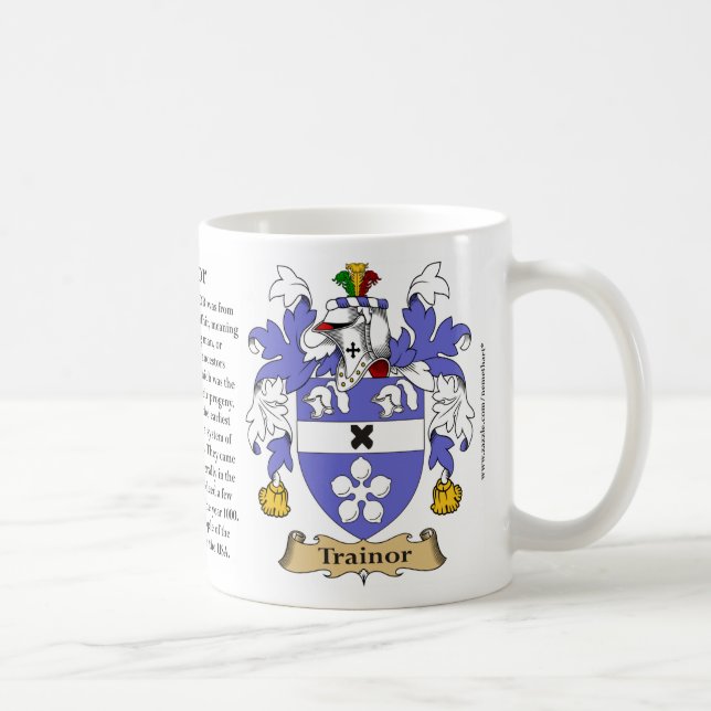 Trainor, the Origin, the Meaning and the Crest Coffee Mug (Right)