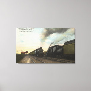 Trains #4 and #5 Passing Canvas Print