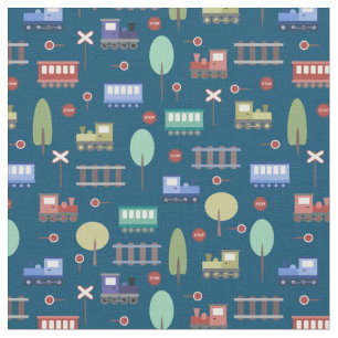 Trains and Railway  Fabric