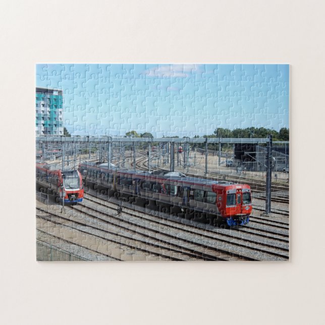 Trains and Tracks Puzzle (Horizontal)