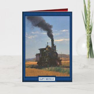 Trains and tracks - Steaming across the plain Card