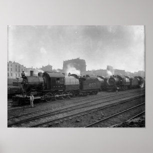 Trains de fret Scranton Pa. Affiche