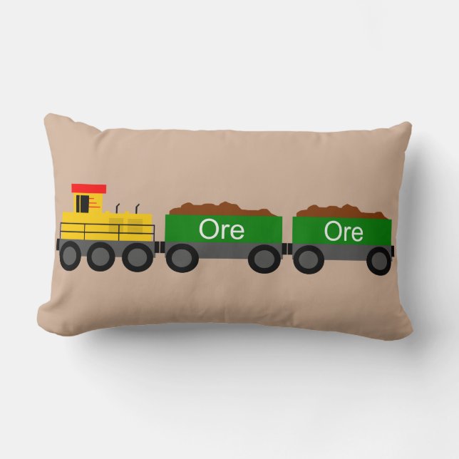 Trains Lumbar Pillow (Front)