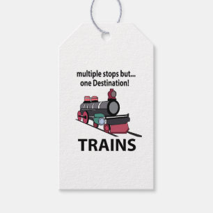 Trains Multiple Stops But One Destination Trains Gift Tags