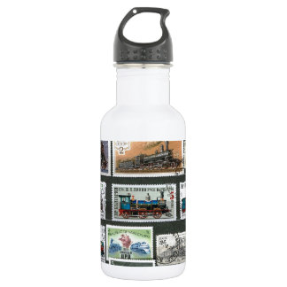 Trains railways locomotives 4 532 ml water bottle