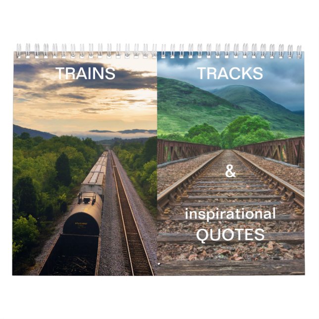 Trains, Tracks & Gorgeous Landscapes 12 month Calendar (Cover)