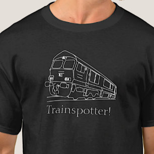 Trainspotter Train Spotter Railfan UK Railway T-Shirt