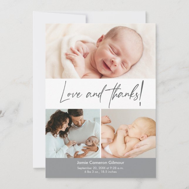 Traitement de l'amour et Merci photos de Baby show (Devant)