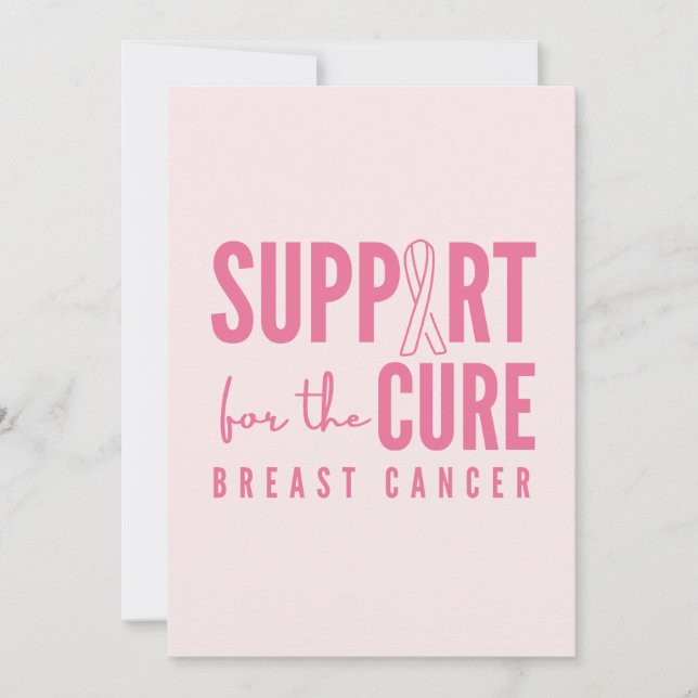 traitement de soutien du cancer du sein Faire-part (Devant)