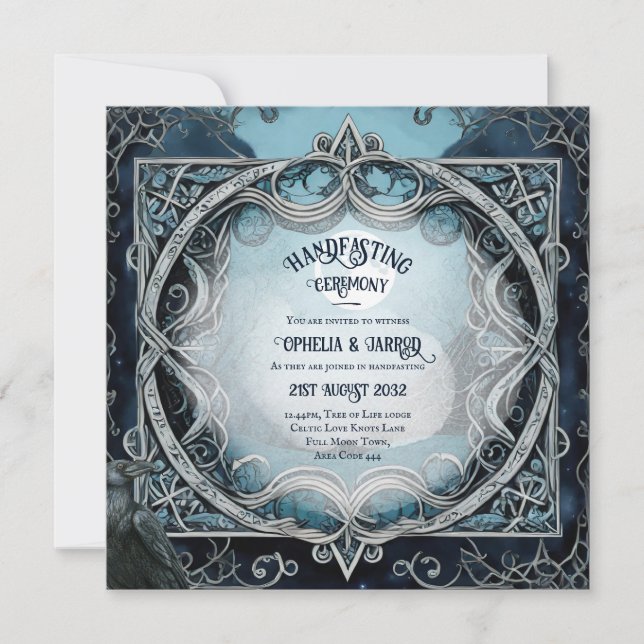 TRAITEMENT DES INVITATIONS DROUID CELTIC WICCA LUN (Devant)