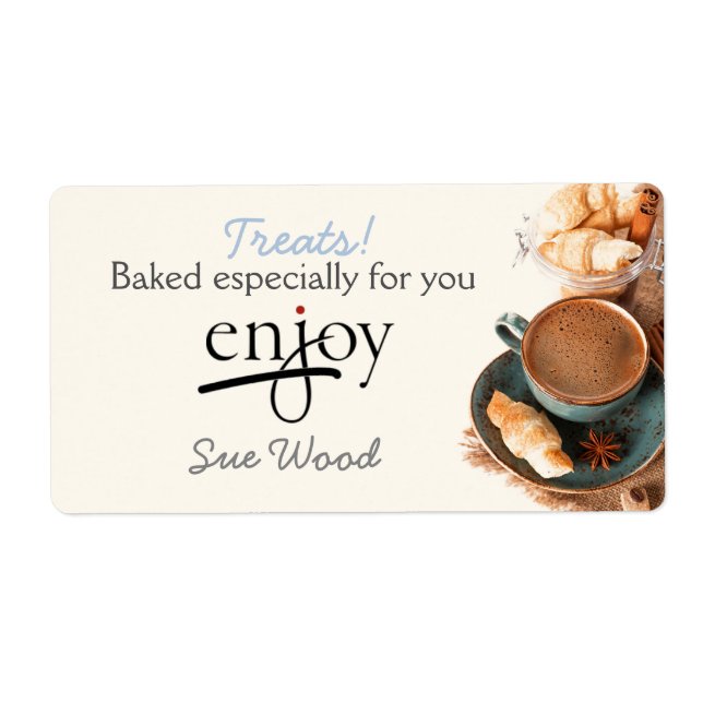 Traitements de ma cuisine Étiquette personnalisée (Devant)