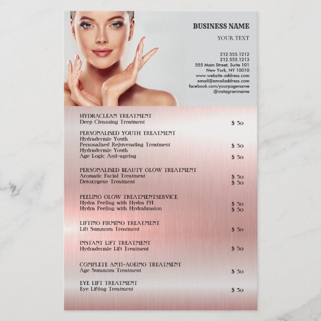 TRAITEMENTS VISAGE Beauté Salon prospectus (Devant)