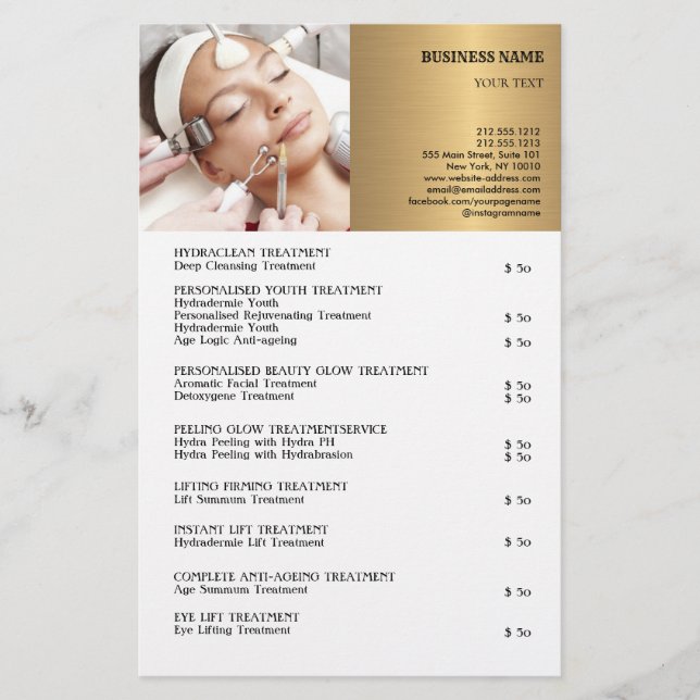 TRAITEMENTS VISAGE Beauté Salon prospectus (Devant)
