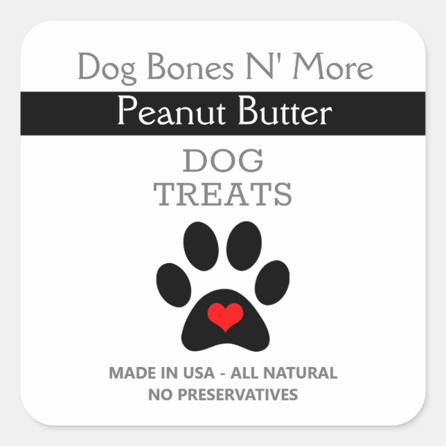 Traiter les chiens | Étiquettes de traitement de c (Devant)