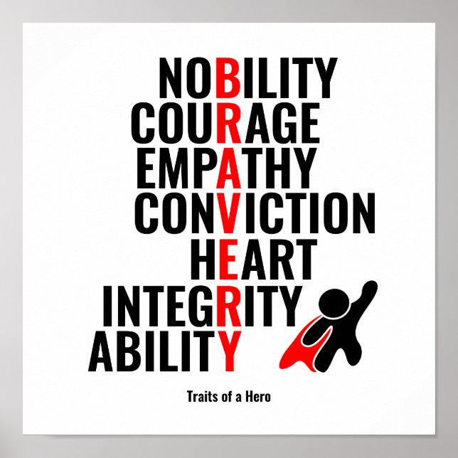 Traits of a Hero Poster (Front)