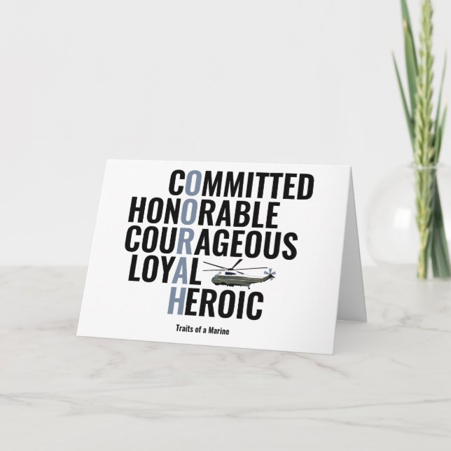 Traits of a Marine Card (Front)