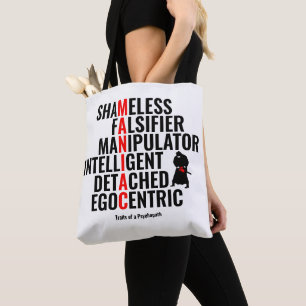Traits of a Psychopath Tote Bag