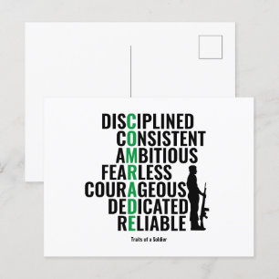 Traits of a Soldier Postcard