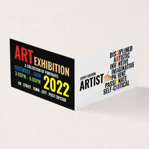 Traits of an Artist, Artist Exhibition, Detailed Business Card