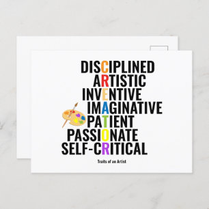 Traits of an Artist Postcard