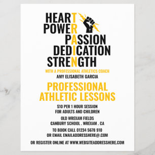 Traits of an Athlete, Athletics Lesson Advertising Flyer